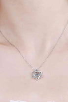 Moissanite Rhodium-Plated Chain-Link Necklace-Bijou Crush