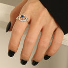 Planet Shape Inlaid Zircon 925 Sterling Silver Ring-Bijou Crush