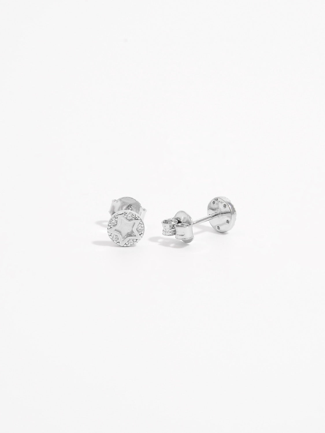 925 Sterling Silver Zircon Star Stud Earrings-Bijou Crush