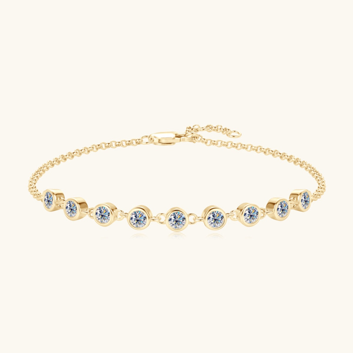 Inlaid Moissanite 925 Sterling Silver Bracelet-Bijou Crush