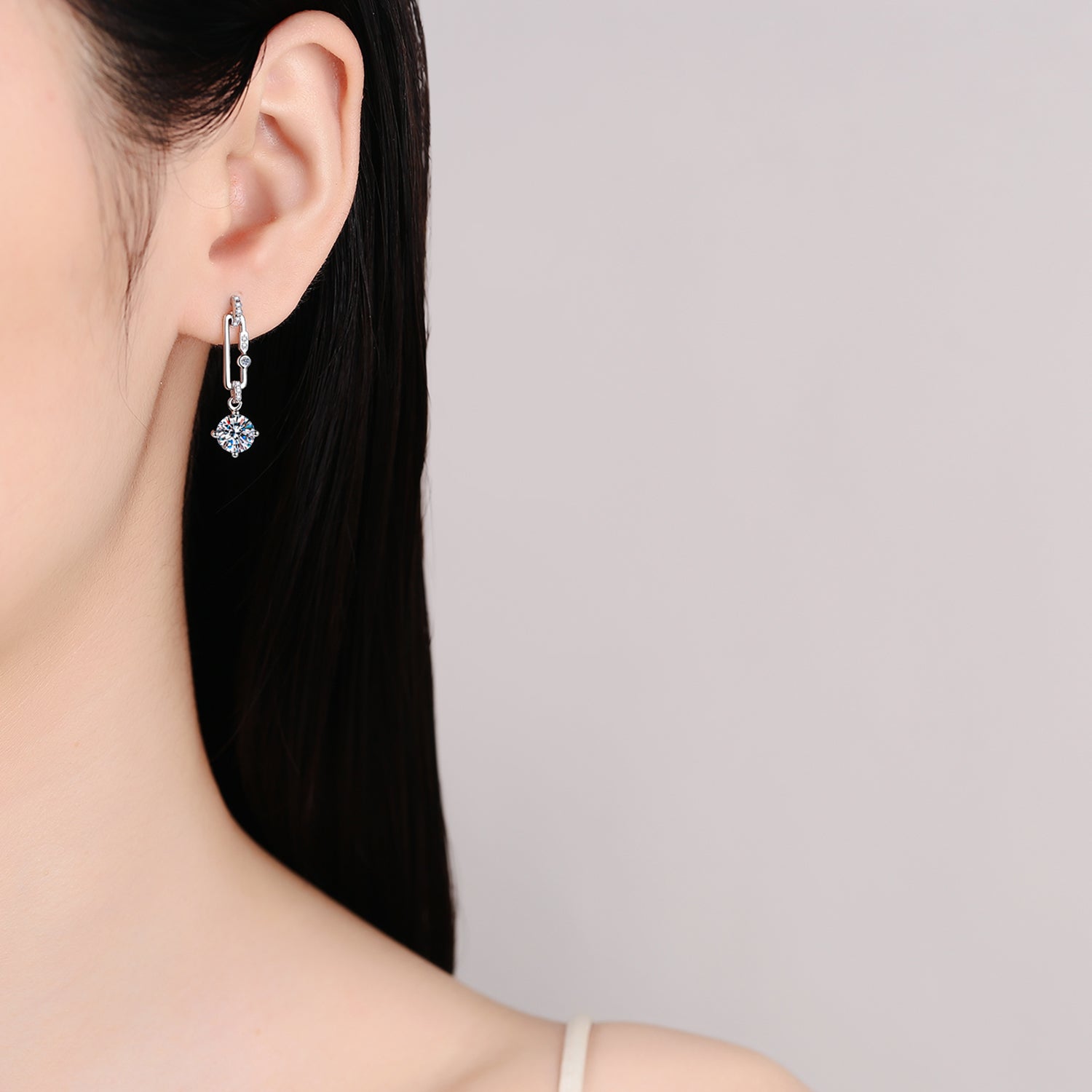 2 Carat Moissanite 925 Sterling Silver Earrings-Bijou Crush