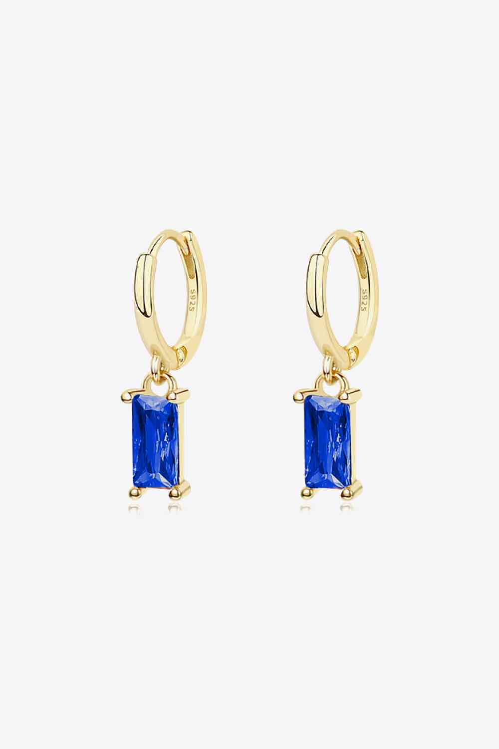 Retro 925 Sterling Silver Cubic Zirconia Drop Earrings-Bijou Crush