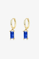 Retro 925 Sterling Silver Cubic Zirconia Drop Earrings-Bijou Crush