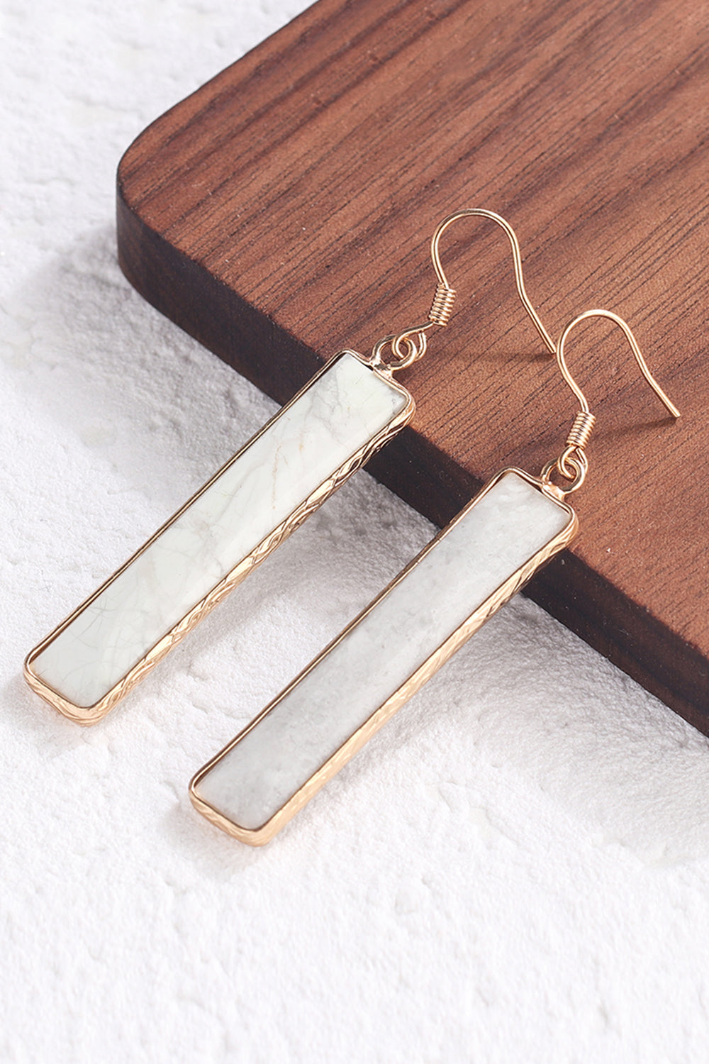 Natural Stone Drop Earrings-Bijou Crush