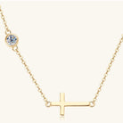 Cross 925 Sterling Silver Moissanite Necklace-Bijou Crush