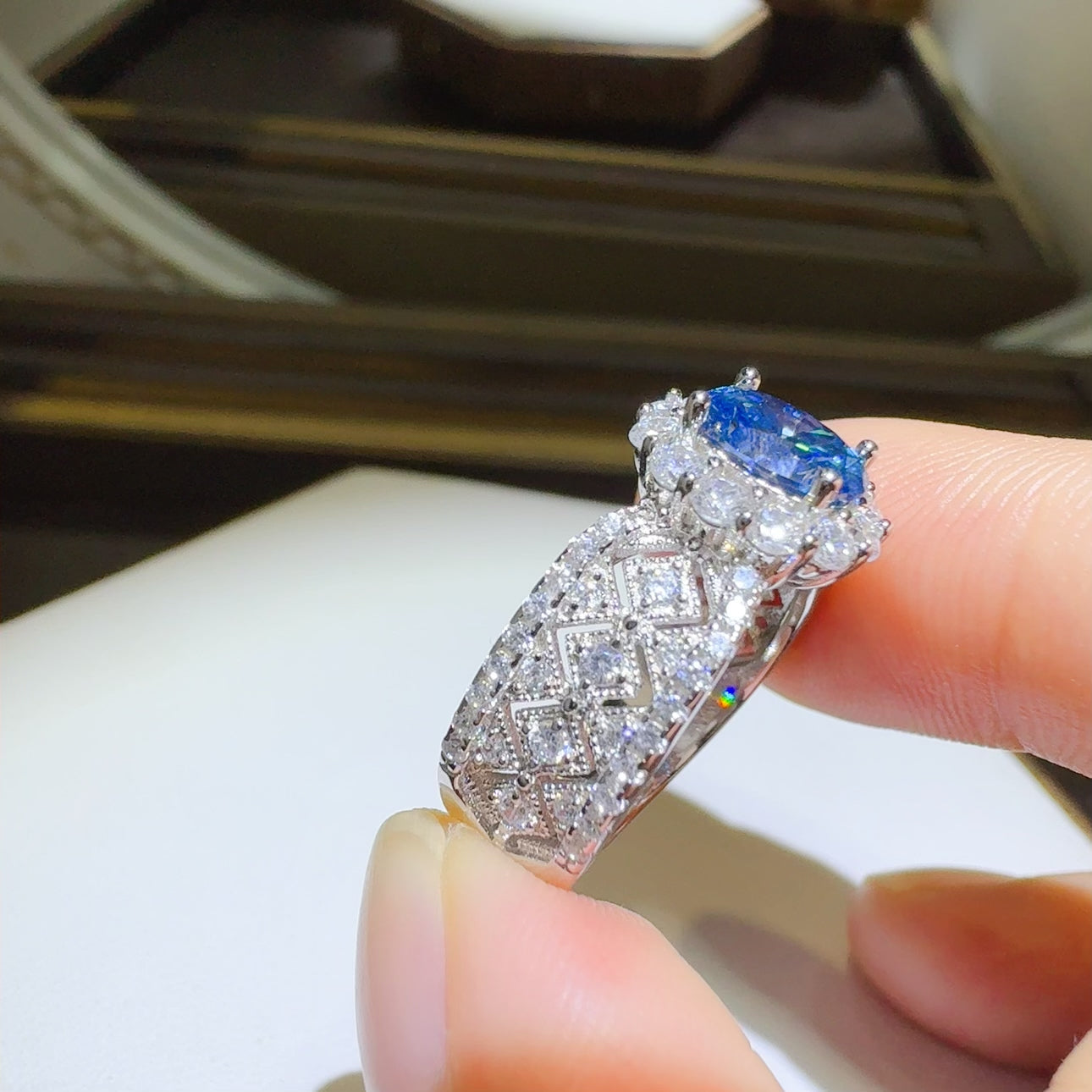 1 Carat Moissanite Zircon Sterling Silver Ring-Bijou Crush