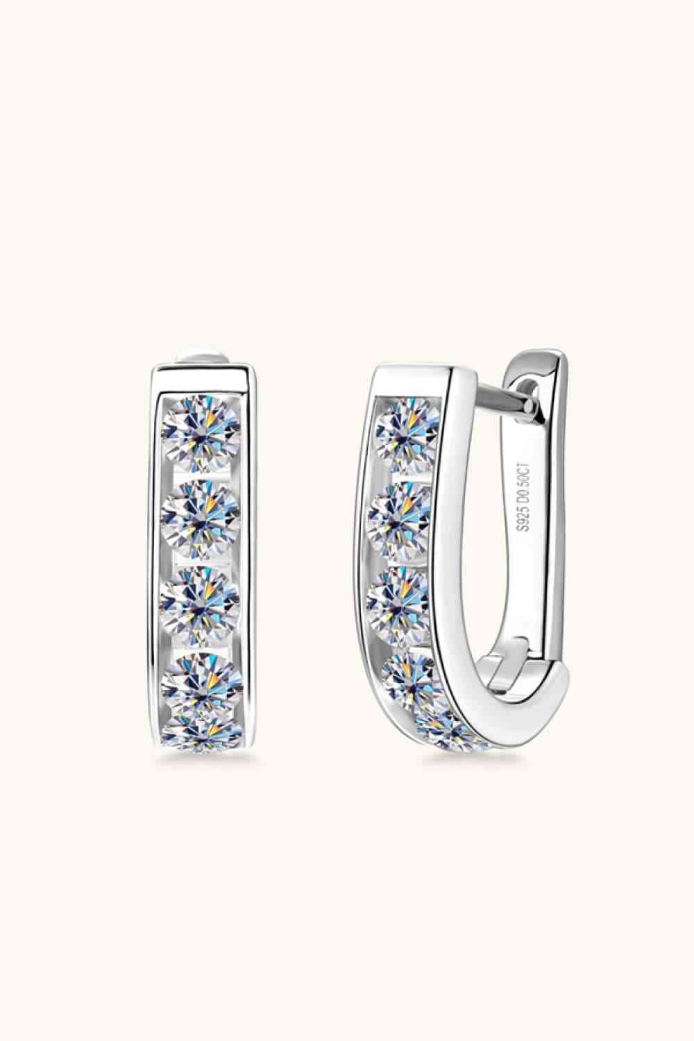 1 Carat Moissanite 925 Sterling Silver Earrings-Bijou Crush