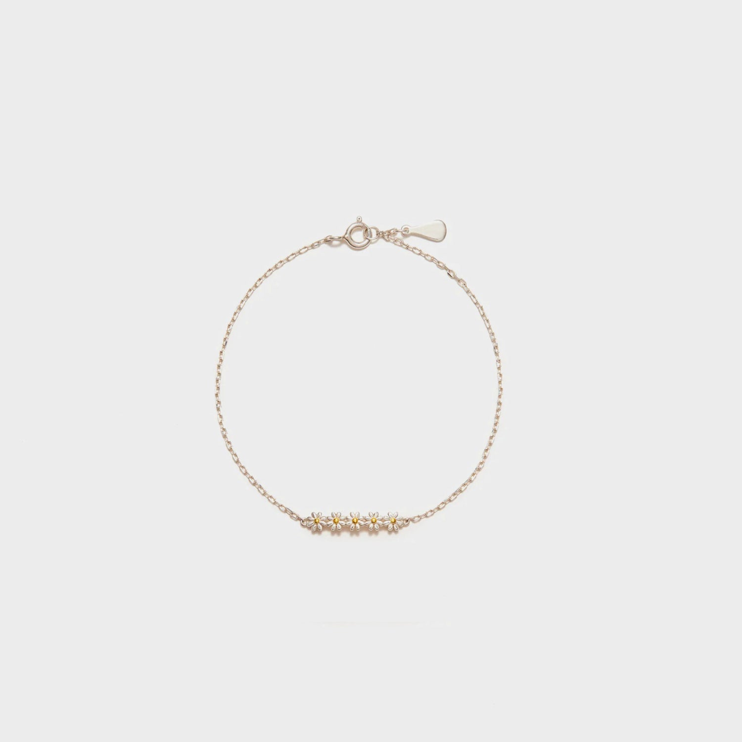 Daisy Shape Spring Ring Closure Bracelet-Bijou Crush