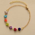 Heart Natural Stone Bracelet-Bijou Crush