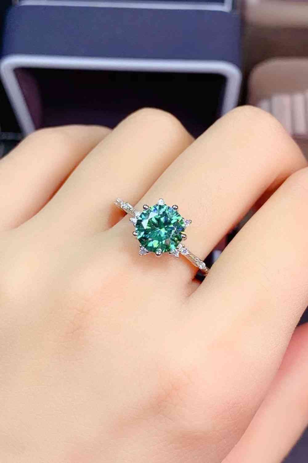 All Eyes On Me 1 Carat Moissanite Platinum-Plated Ring-Bijou Crush