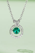 Lab-Grown Emerald Pendant Necklace-Bijou Crush