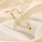 Heart Shape Double-Layered Anklet-Bijou Crush