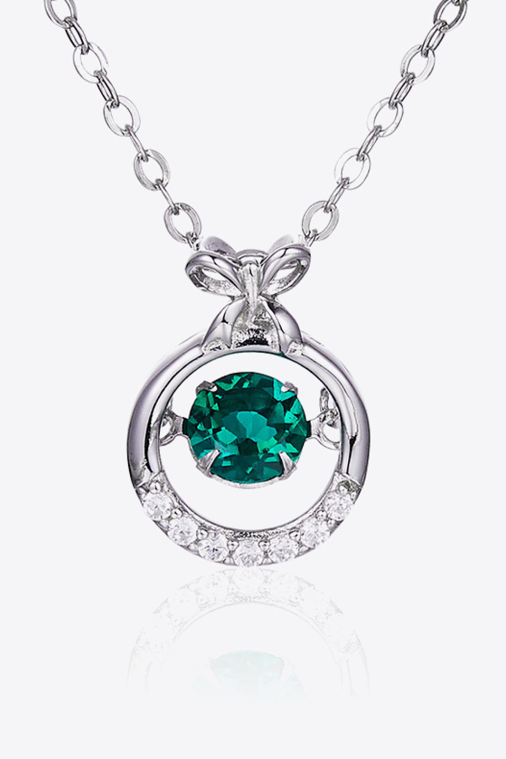 Lab-Grown Emerald Pendant Necklace-Bijou Crush