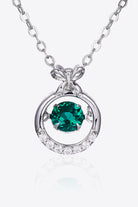 Lab-Grown Emerald Pendant Necklace-Bijou Crush