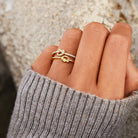 925 Sterling Silver Double-Layered Knot Ring-Bijou Crush