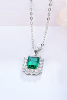 1.5 Carat Lab-Grown Emerald Pendant 925 Sterling Silver Necklace-Bijou Crush