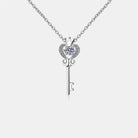 Key Shape Moissanite 925 Sterling Silver Necklace-Bijou Crush