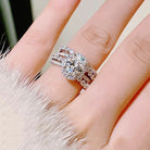 3 Carat Moissanite 925 Sterling Silver Layered Ring-Bijou Crush