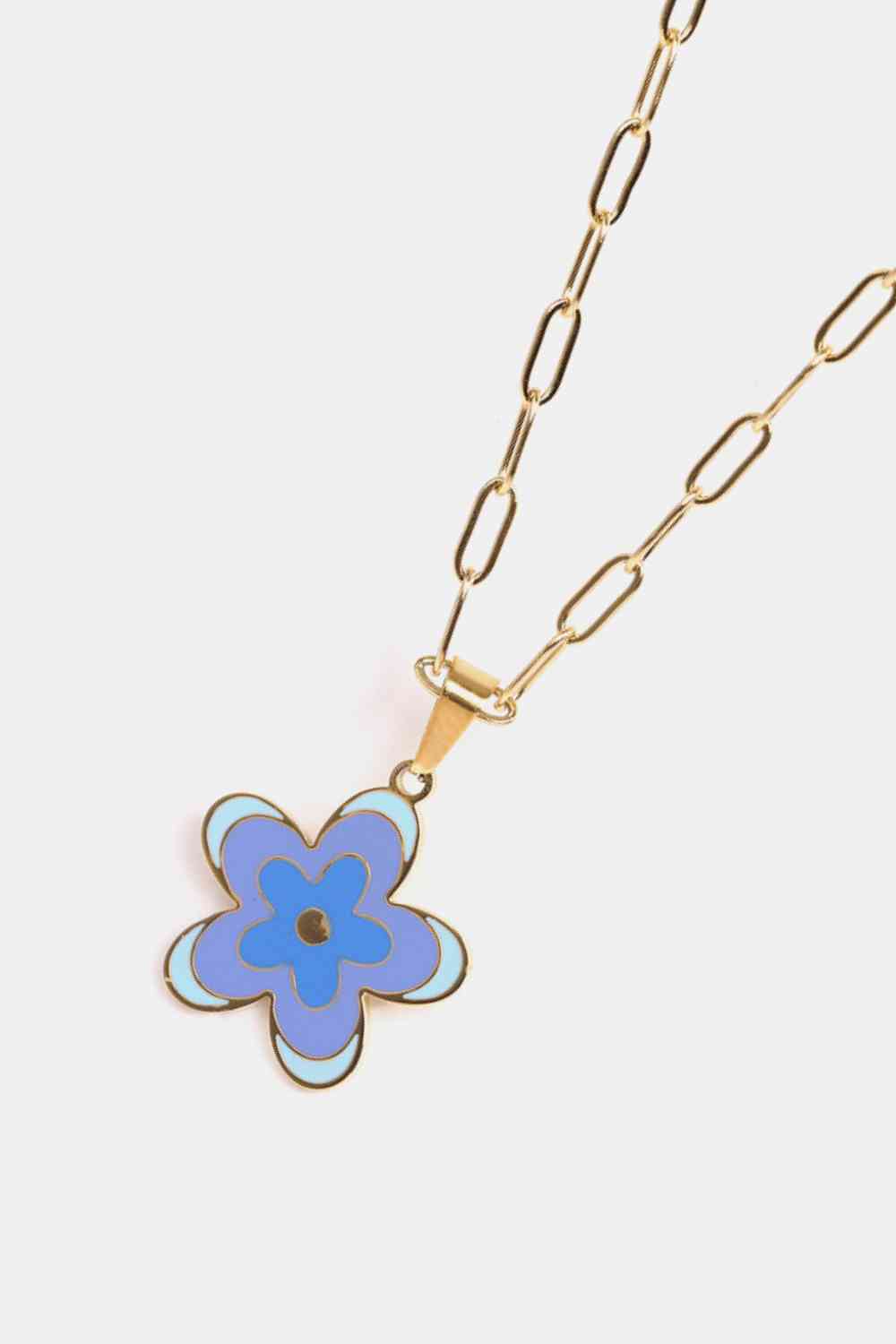Flower Pendant Stainless Steel Necklace-Bijou Crush