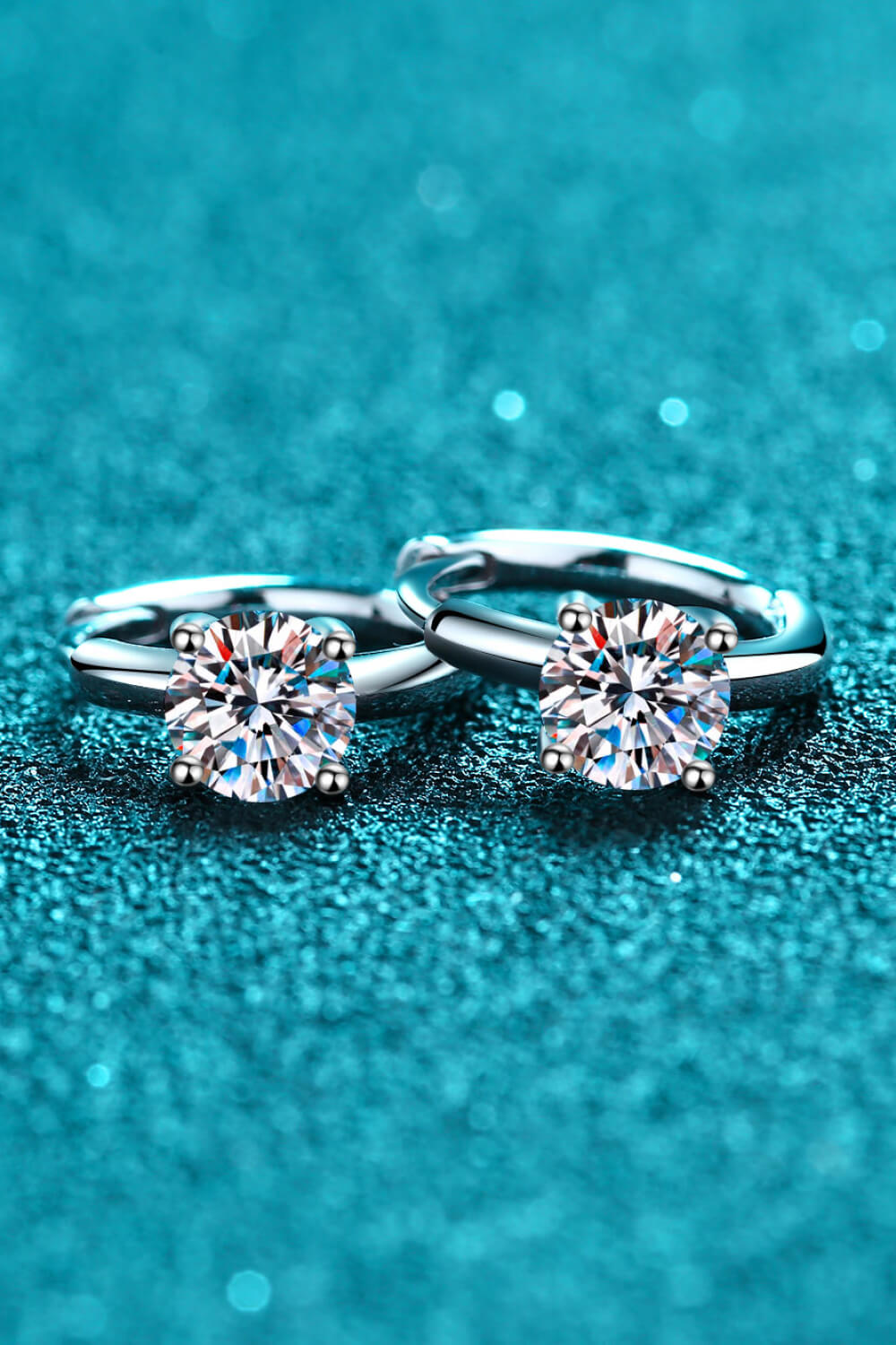 Moissanite Huggie Earrings-Bijou Crush