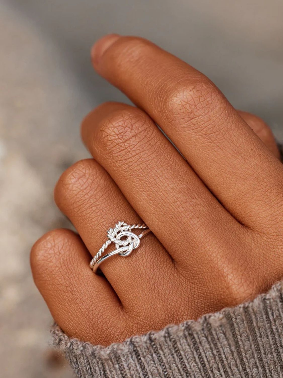 Silver Knot Vibes Ring - 925 Sterling Style-Bijou Crush