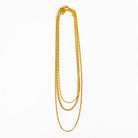 18K Gold-Plated Titanium Steel Three-Layered Necklace-Bijou Crush