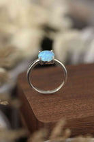 925 Sterling Silver Opal Solitaire Ring-Bijou Crush