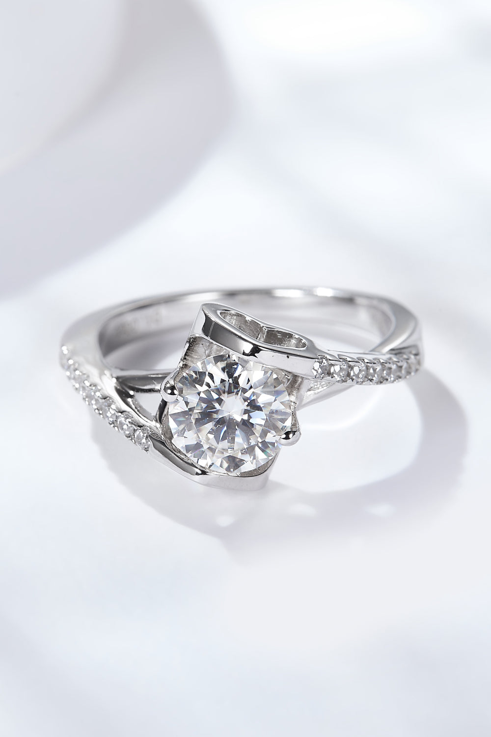 Limitless Love Platinum-Plated Moissanite Ring-Bijou Crush