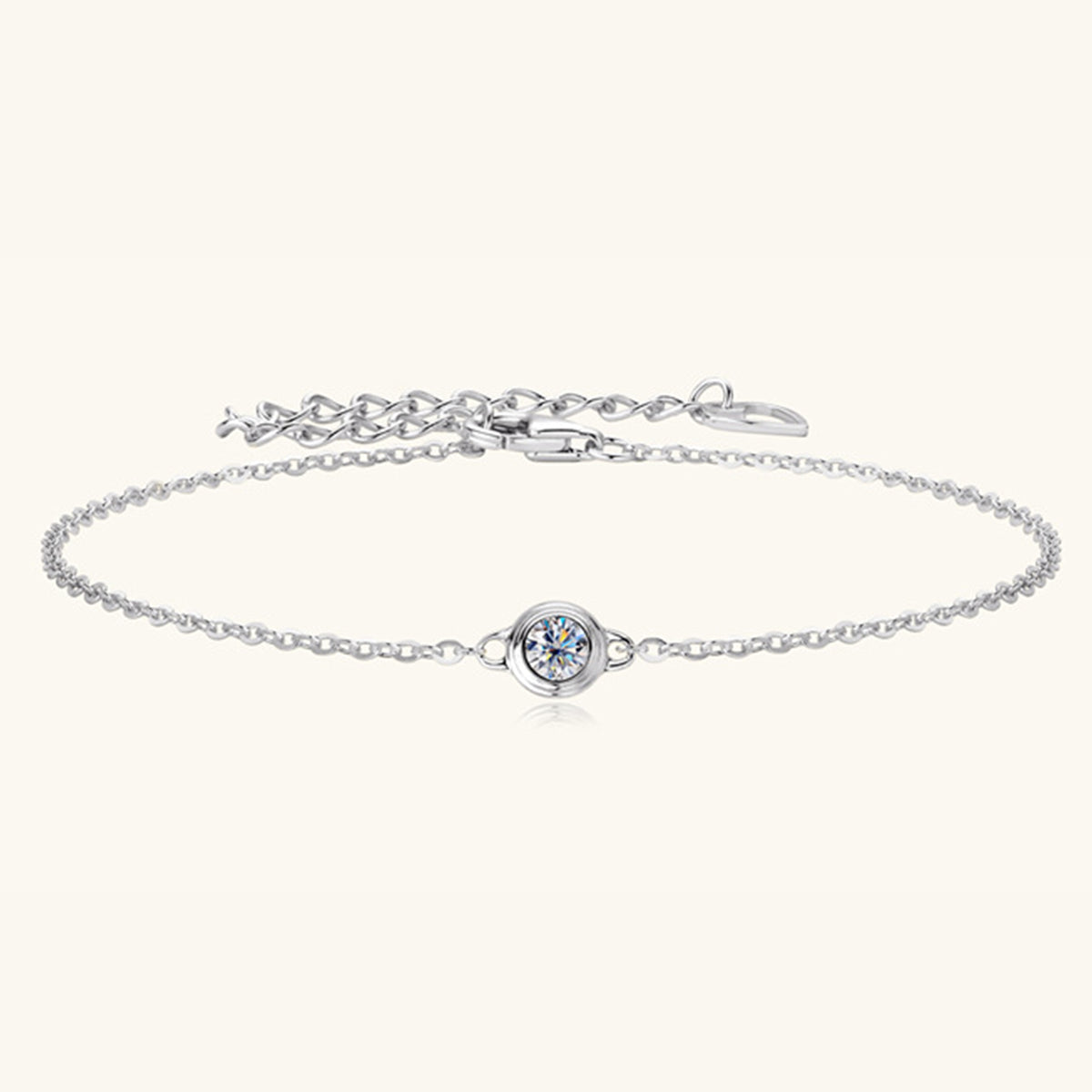 Inlaid Moissanite 925 Sterling Silver Bracelet-Bijou Crush