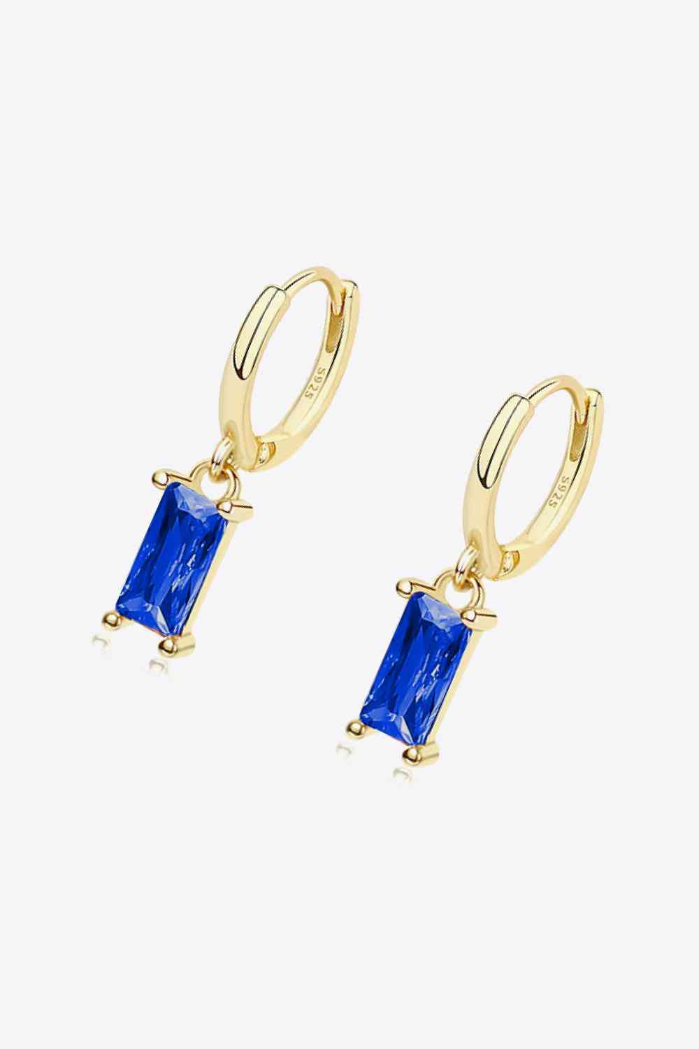 Retro 925 Sterling Silver Cubic Zirconia Drop Earrings-Bijou Crush