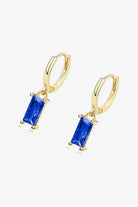 Retro 925 Sterling Silver Cubic Zirconia Drop Earrings-Bijou Crush