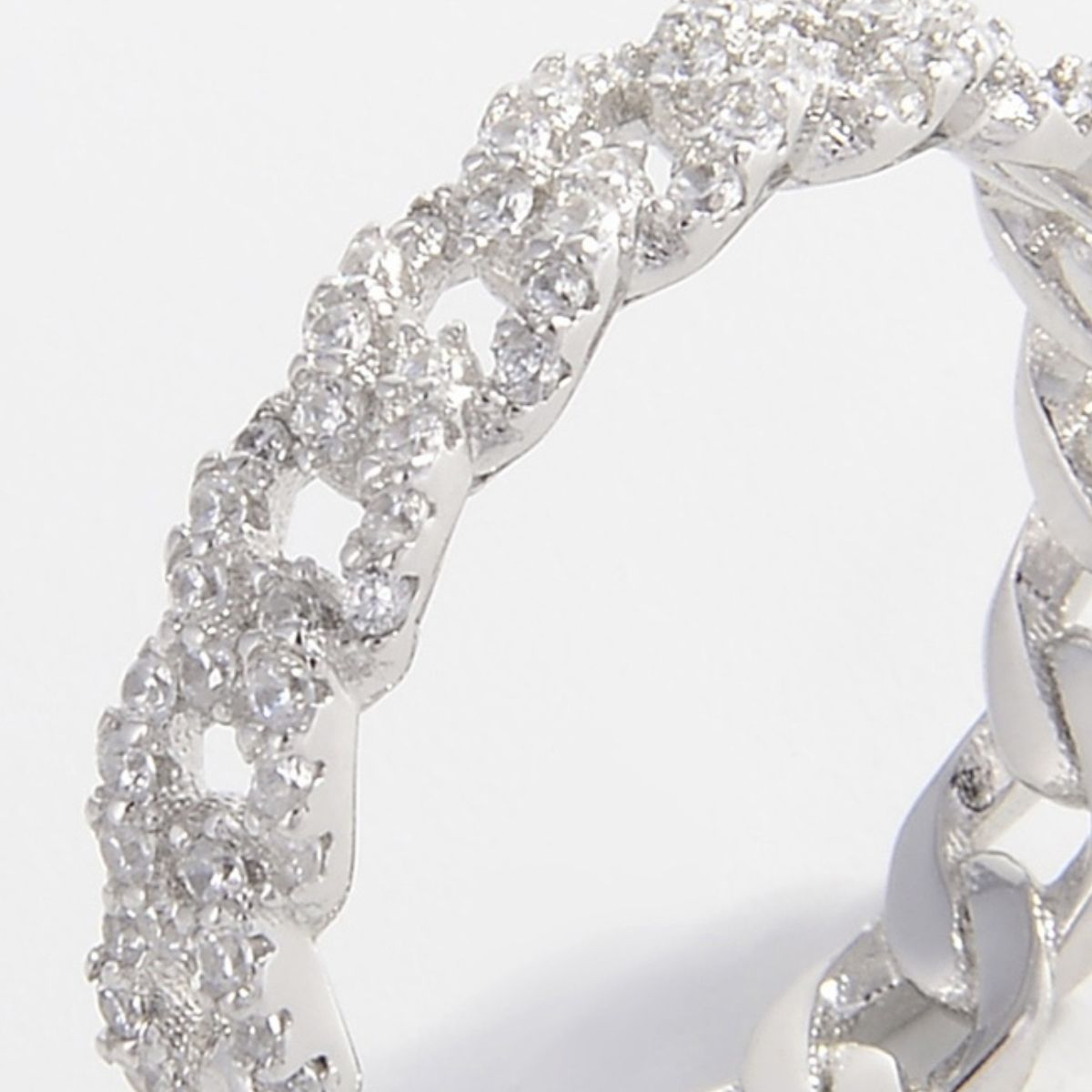 Sterling Silver Inlaid Zircon Ring-Bijou Crush