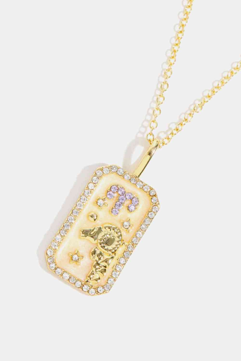 Rhinestone Constellation Pendant Copper Necklace-Bijou Crush