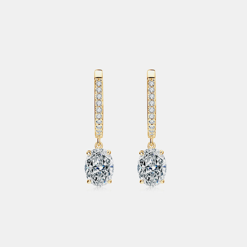 3 Carat Moissanite 925 Sterling Silver Earrings-Bijou Crush