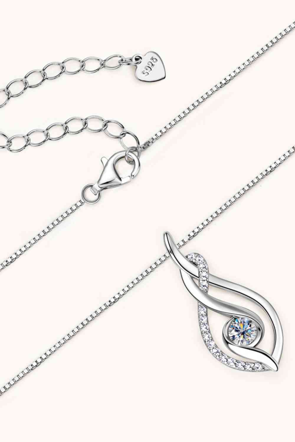 Moissanite 925 Sterling Silver Necklace-Bijou Crush