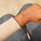 Crown Shape 18K Gold-Plated Bead Bracelet-Bijou Crush