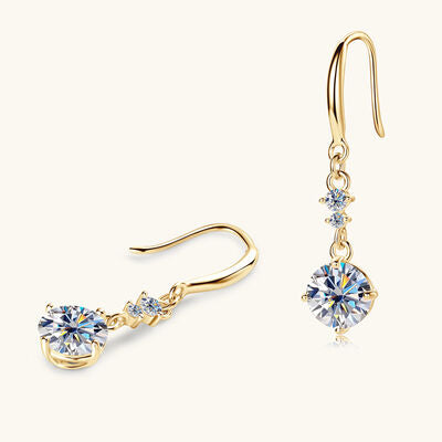 2 Carat Moissanite 925 Sterling Silver Earrings-Bijou Crush