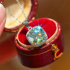 5 Carat Moissanite 925 Sterling Silver Pendant Necklace-Bijou Crush