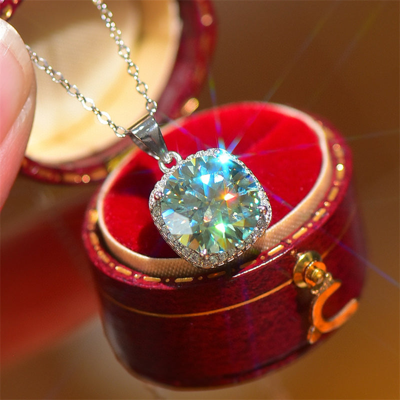 5 Carat Moissanite 925 Sterling Silver Pendant Necklace-Bijou Crush