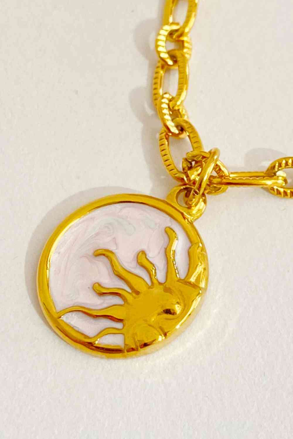 Round Pendant Stainless Steel Necklace-Bijou Crush