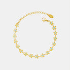 Titanium Steel Drip Oil Flower Bracelet-Bijou Crush
