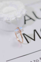 Natural Moonstone Platinum-Plated Ring-Bijou Crush