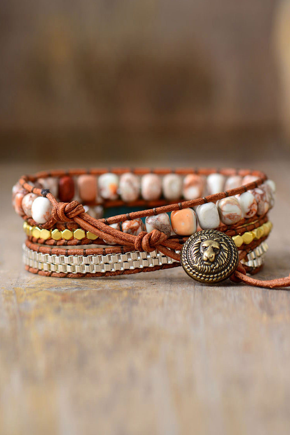 Handmade Natural Stone Copper Bracelet-Bijou Crush