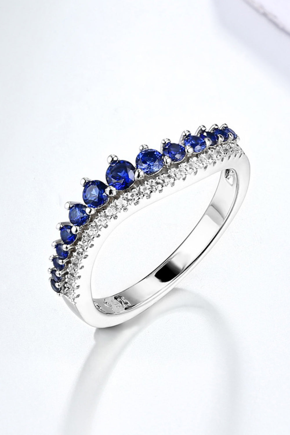 Lab-Grown Sapphire 925 Sterling Silver Rings-Bijou Crush