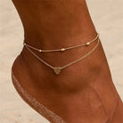 Heart Shape Double-Layered Anklet-Bijou Crush