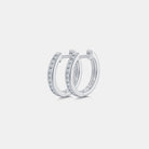 Moissanite 925 Sterling Silver Huggie Earrings-Bijou Crush