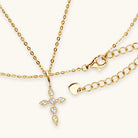 Moissanite Cross Pendant Necklace - 925 Sterling Silver-Bijou Crush