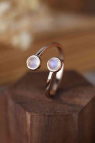 High Quality Natural Moonstone 925 Sterling Silver Toi Et Moi Ring-Bijou Crush