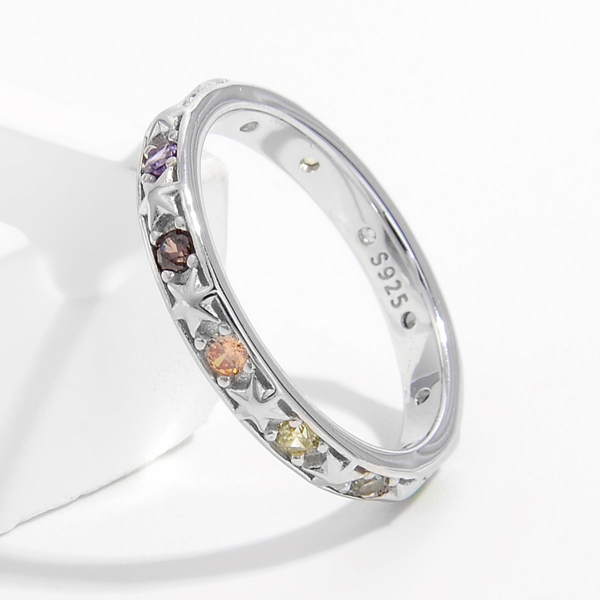 925 Sterling Silver Inlaid Zircon Ring-Bijou Crush