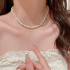 Titanium Steel Rice Bead Necklace-Bijou Crush